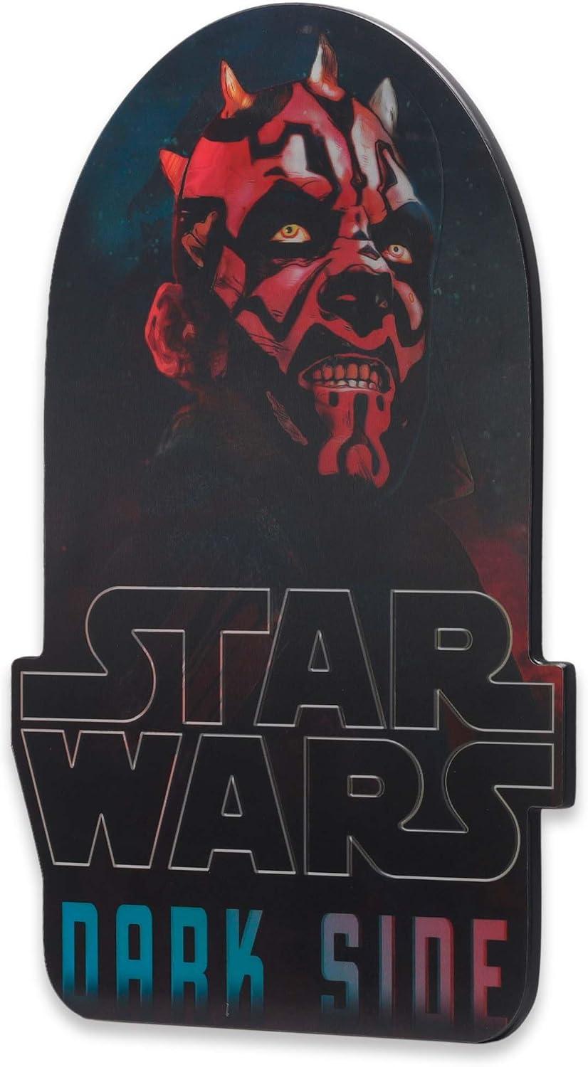 imageOpen Road Brands Disney Star Wars In This House Family Rules Wood Wall Decor  Large Star Wars Wall Art for Living Room Movie Room or Man CaveRedBlue