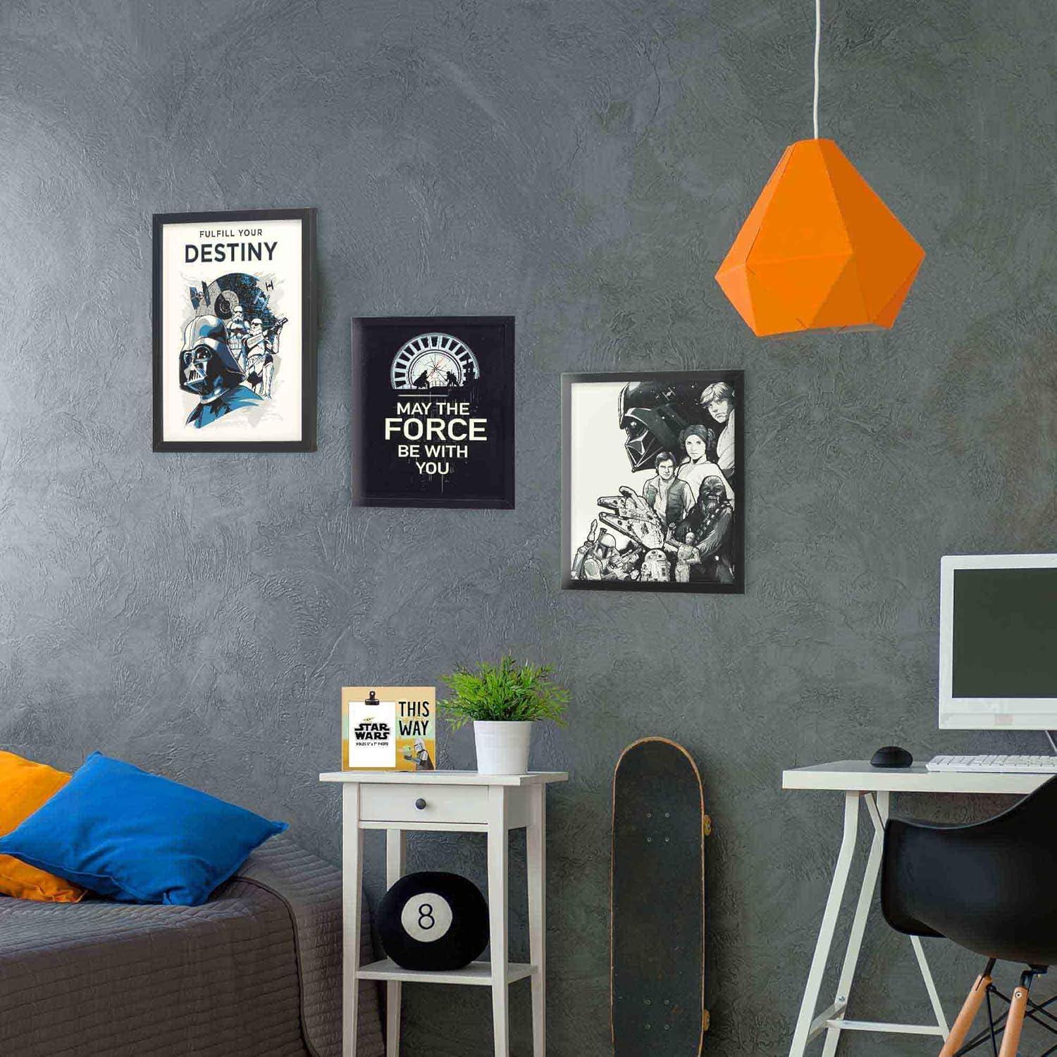 imageOpen Road Brands Disney Star Wars In This House Family Rules Wood Wall Decor  Large Star Wars Wall Art for Living Room Movie Room or Man CaveWhite