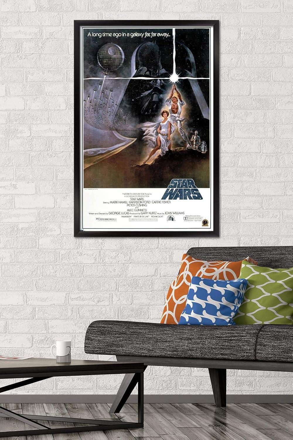imageTrends International 24X36 Star Wars A New Hope  Original One Sheet Wall Poster 24quot x 36quot Unframed VersionBlack Framed Version
