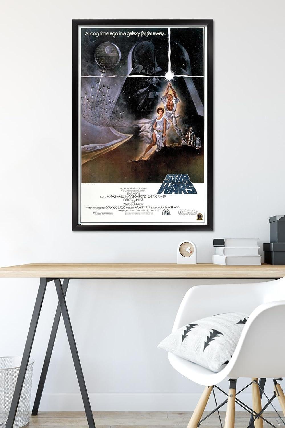 imageTrends International 24X36 Star Wars A New Hope  Original One Sheet Wall Poster 24quot x 36quot Unframed VersionBlack Framed Version