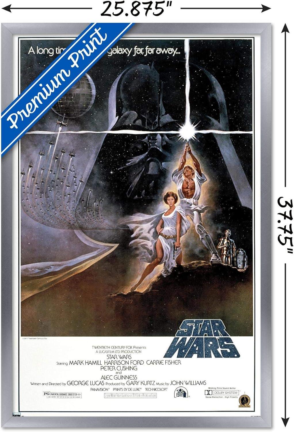 imageTrends International 24X36 Star Wars A New Hope  Original One Sheet Wall Poster 24quot x 36quot Unframed VersionSilver Framed Version
