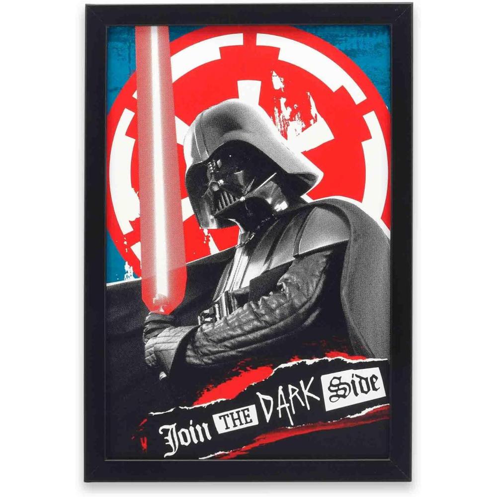 imageOpen Road Brands Disney Star Wars In This House Family Rules Wood Wall Decor  Large Star Wars Wall Art for Living Room Movie Room or Man CaveBlackRed