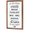 imageOpen Road Brands Disney Star Wars In This House Family Rules Wood Wall Decor  Large Star Wars Wall Art for Living Room Movie Room or Man CaveWhiteBrown