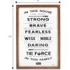 imageOpen Road Brands Disney Star Wars In This House Family Rules Wood Wall Decor  Large Star Wars Wall Art for Living Room Movie Room or Man CaveWhiteBrown