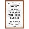 imageOpen Road Brands Disney Star Wars In This House Family Rules Wood Wall Decor  Large Star Wars Wall Art for Living Room Movie Room or Man CaveWhiteBrown