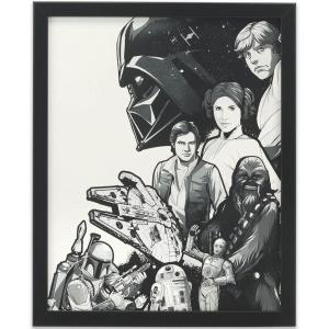 imageOpen Road Brands Disney Star Wars In This House Family Rules Wood Wall Decor  Large Star Wars Wall Art for Living Room Movie Room or Man CaveWhite