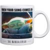 imageSilver Buffalo Star Wars The Mandalorian The Child Stands Ceramic Coffee Mug 20OuncesWhen your song comes on
