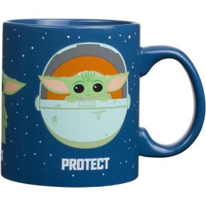 imageSilver Buffalo Star Wars The Mandalorian The Child Stands Ceramic Coffee Mug 20OuncesBlue
