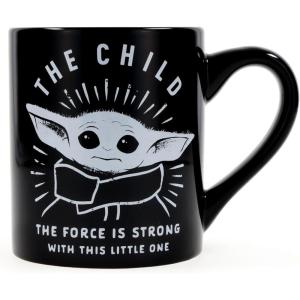 imageSilver Buffalo Star Wars The Mandalorian The Child Stands Ceramic Coffee Mug 20OuncesMandalorian Force is Strong