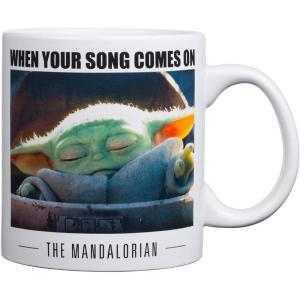 imageSilver Buffalo Star Wars The Mandalorian The Child Stands Ceramic Coffee Mug 20OuncesWhen your song comes on