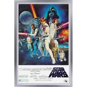 imageTrends International Star Wars IV One sheet Collectors Edition Wall Poster 24quot x 36quot for BedroomSilver Framed Version
