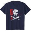 imageStar Wars Skeleton Crew Distressed First Mate SM33 Stamp TShirtNavy Blue