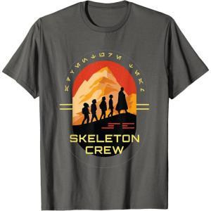 imageStar Wars Skeleton Crew Adventure Begins Vintage Silhouettes TShirtAsphalt Grey