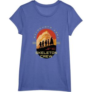 imageStar Wars Skeleton Crew Adventure Begins Vintage Silhouettes TShirtBright Blue Heather