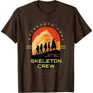 imageStar Wars Skeleton Crew Adventure Begins Vintage Silhouettes TShirtBrown