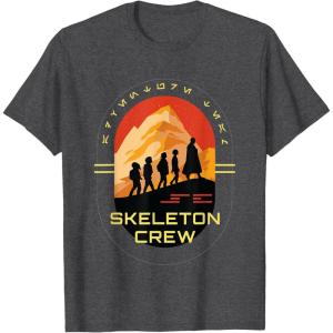 imageStar Wars Skeleton Crew Adventure Begins Vintage Silhouettes TShirtDark Heather Grey