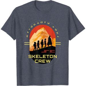 imageStar Wars Skeleton Crew Adventure Begins Vintage Silhouettes TShirtHeather Blue