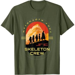 imageStar Wars Skeleton Crew Adventure Begins Vintage Silhouettes TShirtOlive Green