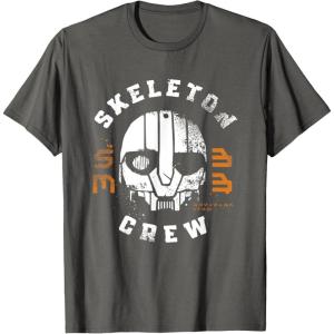 imageStar Wars Skeleton Crew Distressed First Mate SM33 Mask TShirtAsphalt Grey