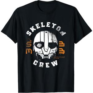 imageStar Wars Skeleton Crew Distressed First Mate SM33 Mask TShirtBlack