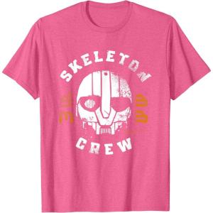 imageStar Wars Skeleton Crew Distressed First Mate SM33 Mask TShirtPink Heather