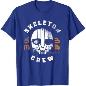 imageStar Wars Skeleton Crew Distressed First Mate SM33 Mask TShirtRoyal Blue