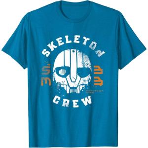 imageStar Wars Skeleton Crew Distressed First Mate SM33 Mask TShirtSapphire Blue