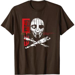 imageStar Wars Skeleton Crew Distressed First Mate SM33 Stamp TShirtBrown