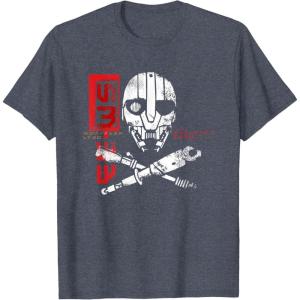 imageStar Wars Skeleton Crew Distressed First Mate SM33 Stamp TShirtHeather Blue