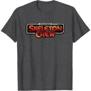 imageStar Wars Skeleton Crew Distressed Vintage Patch TShirtDark Heather Grey