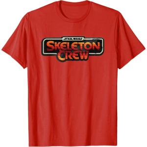 imageStar Wars Skeleton Crew Distressed Vintage Patch TShirtRed