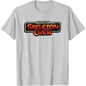 imageStar Wars Skeleton Crew Distressed Vintage Patch TShirtSilver Grey