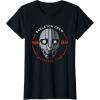 imageStar Wars Skeleton Crew SM33 Intrepid Droid Center Stamp TShirtBlack