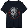 imageStar Wars Skeleton Crew SM33 Intrepid Droid Center Stamp TShirtBlack