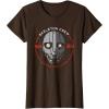 imageStar Wars Skeleton Crew SM33 Intrepid Droid Center Stamp TShirtBrown