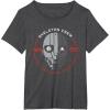 imageStar Wars Skeleton Crew SM33 Intrepid Droid Center Stamp TShirtDark Heather Grey