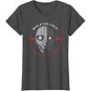 imageStar Wars Skeleton Crew SM33 Intrepid Droid Center Stamp TShirtDark Heather Grey