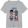 imageStar Wars Skeleton Crew Vintage Character Box Ups TShirtHeather Grey