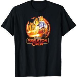 imageStar Wars  Skeleton Crew Retro Circle TShirtBlack