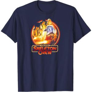 imageStar Wars  Skeleton Crew Retro Circle TShirtNavy Blue