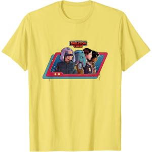 imageStar Wars Skeleton Crew Destination Unknown Retro Line Up TShirtLemon Yellow