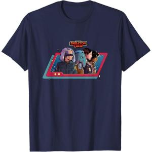 imageStar Wars Skeleton Crew Destination Unknown Retro Line Up TShirtNavy Blue