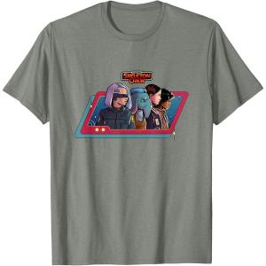 imageStar Wars Skeleton Crew Destination Unknown Retro Line Up TShirtOlive Heather