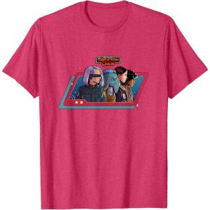 imageStar Wars Skeleton Crew Destination Unknown Retro Line Up TShirtRed Heather