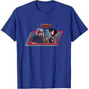 imageStar Wars Skeleton Crew Destination Unknown Retro Line Up TShirtRoyal Blue