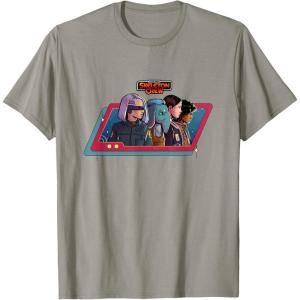 imageStar Wars Skeleton Crew Destination Unknown Retro Line Up TShirtSlate Grey
