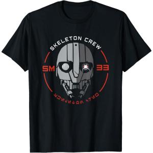 imageStar Wars Skeleton Crew SM33 Intrepid Droid Center Stamp TShirtBlack