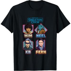 imageStar Wars Skeleton Crew Vintage Character Box Ups TShirtBlack