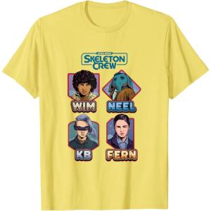 imageStar Wars Skeleton Crew Vintage Character Box Ups TShirtLemon Yellow