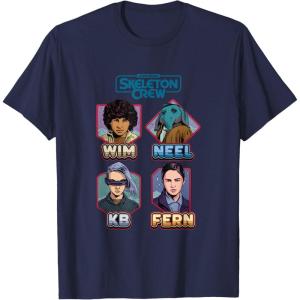 imageStar Wars Skeleton Crew Vintage Character Box Ups TShirtNavy Blue